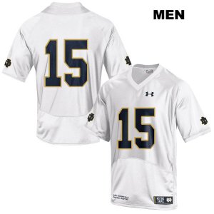 Notre Dame Fighting Irish Men's D.J. Morgan #15 White Under Armour No Name Authentic Stitched College NCAA Football Jersey LXN8699SN
